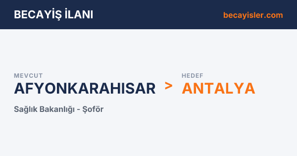 becayiş sürekli işçi - Afyonkarahisar Becayiş İlan Görseli